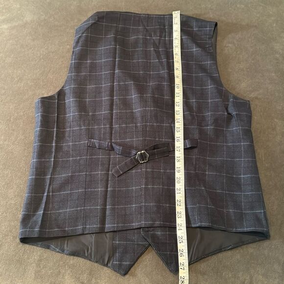 Men’s Mogu Plaid 3 Piece Business Formal Suit Jacket 42 Pants 40 NWT - Picture 12 of 15